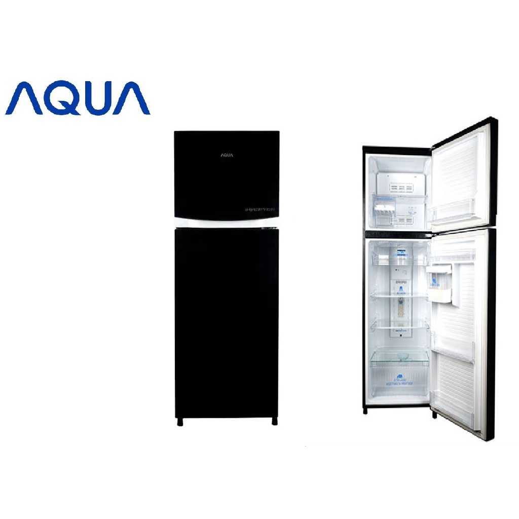 Kulkas Aqua AQR-D275R WBK (2 Pintu Kaca, Inverter, Asi Box, 220L)