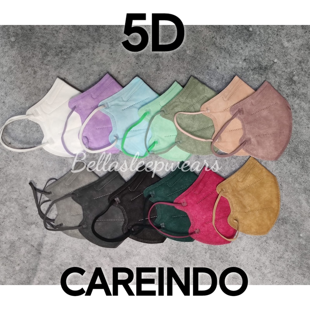 NEW MODEL CAREINDO  KN95 5D 5PLY - MASKER KN95 CAREINDO 5PLY MEDICAL GRADE  MIRIP POKANA