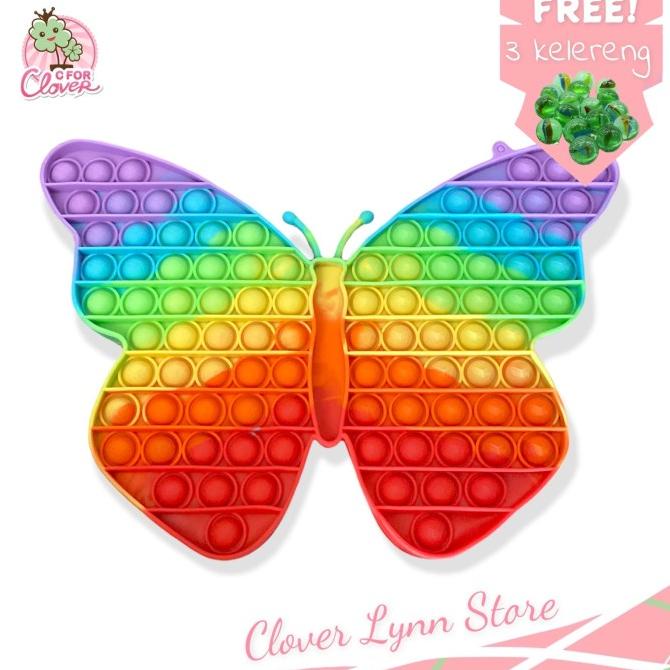 POP IT JUMBO XL RAINBOW BUTTERFLY popit tiktok viral fidget