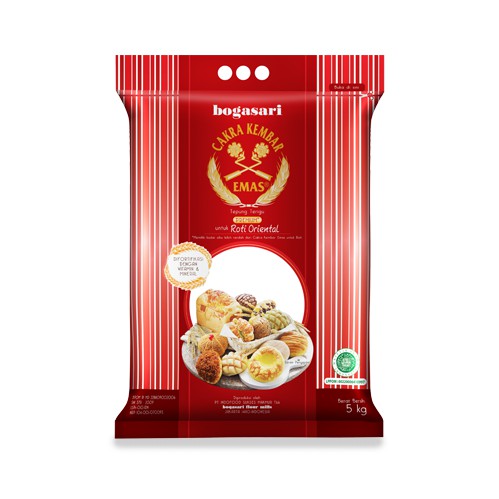 

Tepung Terigu Cakra Kembar Emas Roti Oriental 5 Kg