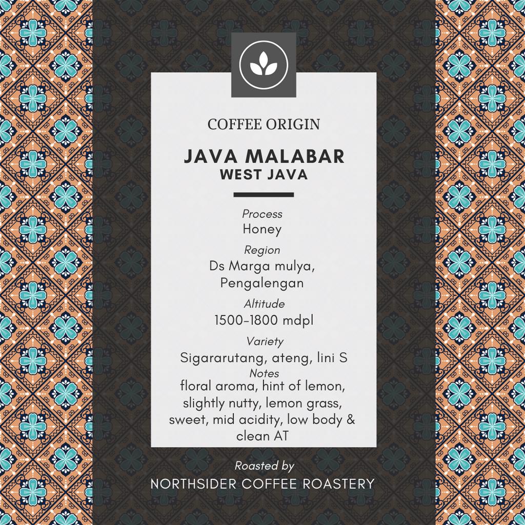 BIJI KOPI ARABIKA JAVA MALABAR FULLWASHED - 500GR NORTHSIDER COFFEE