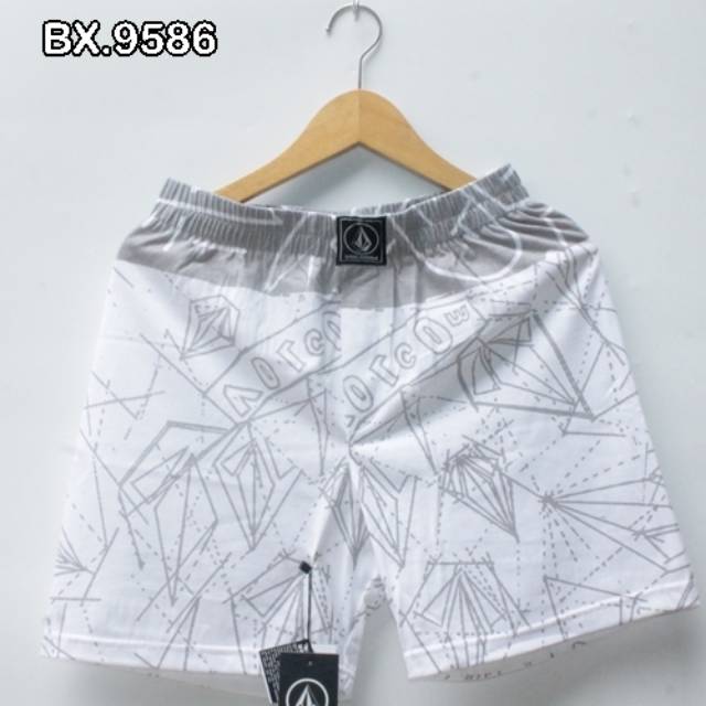 Celana Boxer Volcom Pria Putih Cotton - Murah Berkualitas - BX9586