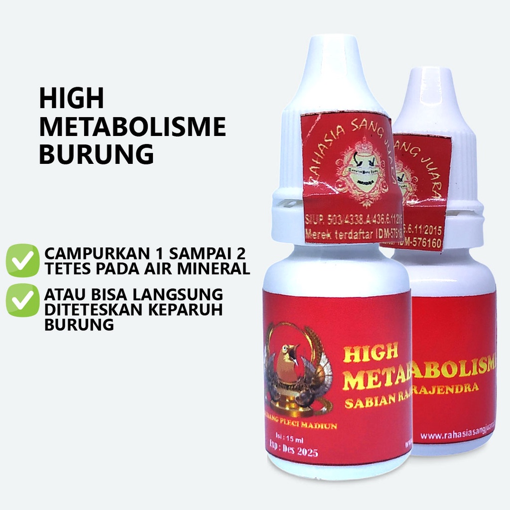 HIGH METABOLISME | METABOLISME HIGH UNTUK BURUNG PLECI KENARI MURAI PENAMBAH BIRAHI BURUNG