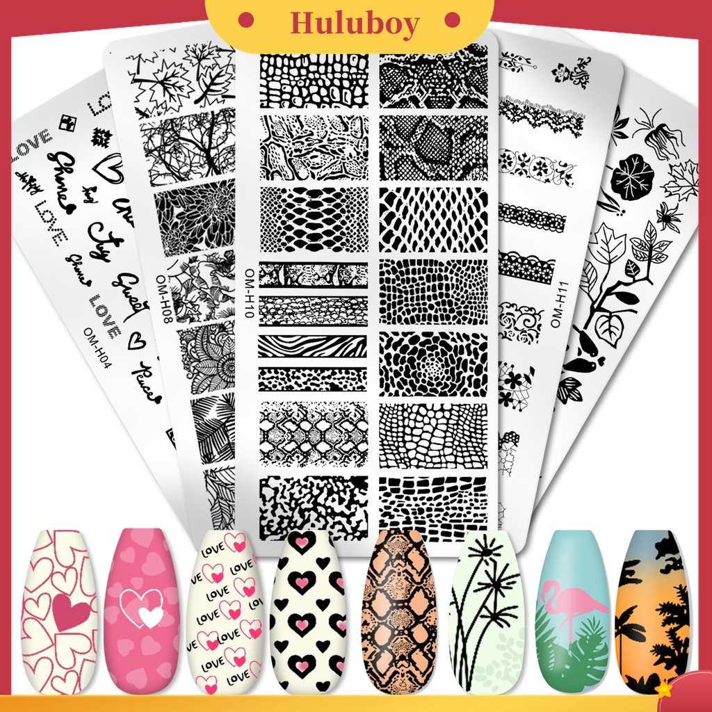 Huluboy Huluboy♡ Plat Stempel Kuku Efektif Presisi Untuk Salon