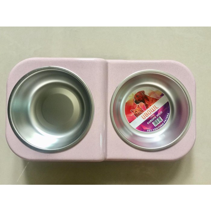 UBOWL EUROPE HILO  Double Tempat Makan Minum Kucing Anjing Stainless