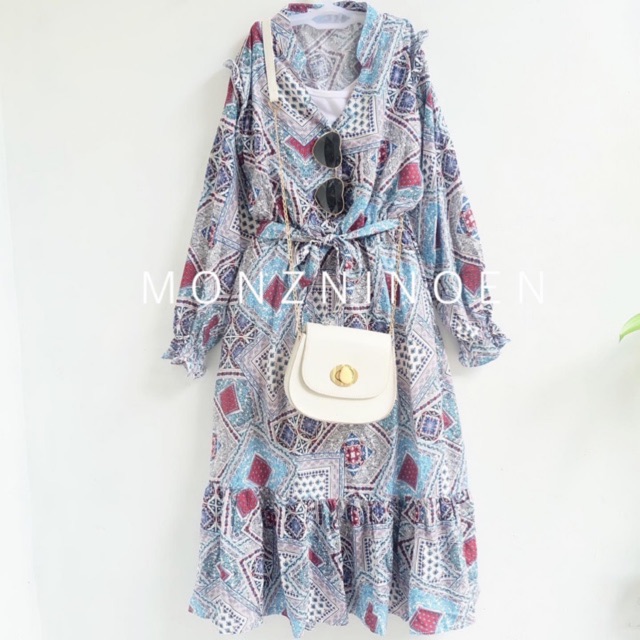 Santorini boho mididress