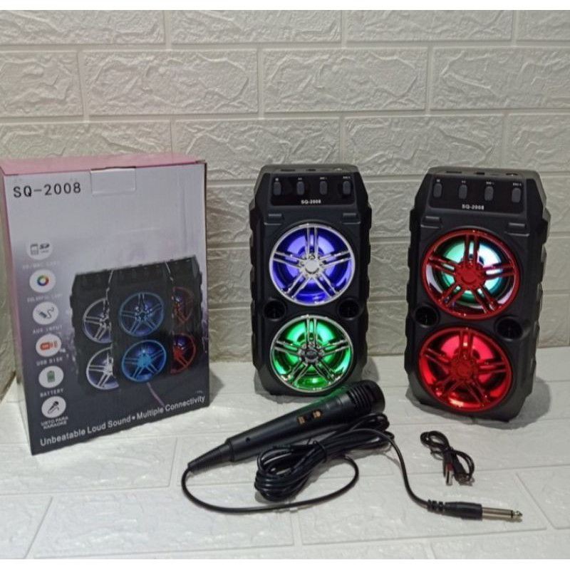 Speaker Bluetooth SQ-2008 //Speaker karaoke FRee Mic