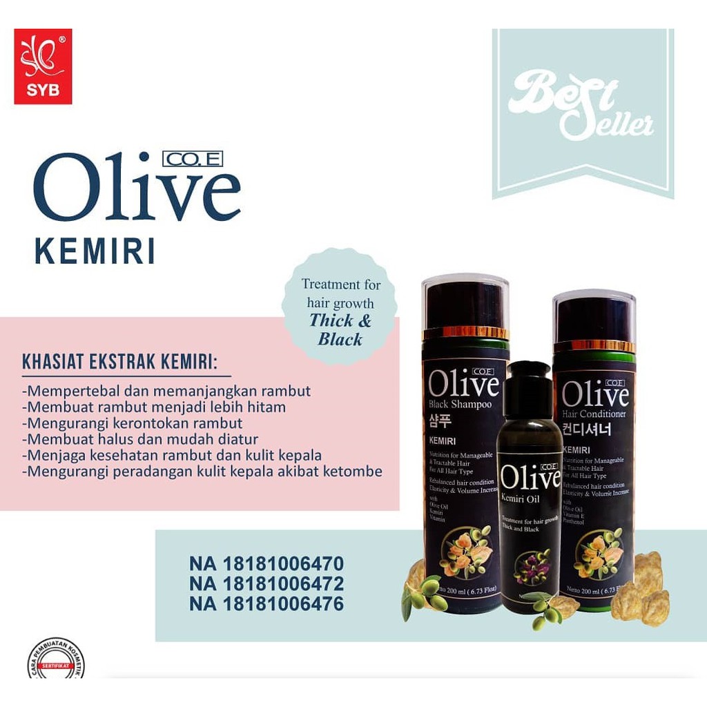 ( BPOM ) COE SYB OLIVE KEMIRI BLACK CONDITIONER - KONDI KEMIRI - BPOM OLIVE KEMIRI CONDI