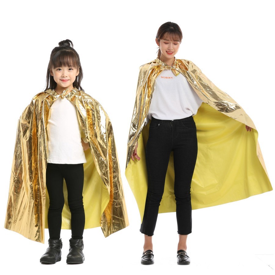 Jubah Emas Kostum Haloween Jubah Cosplay Raja Gold Halloween Costume