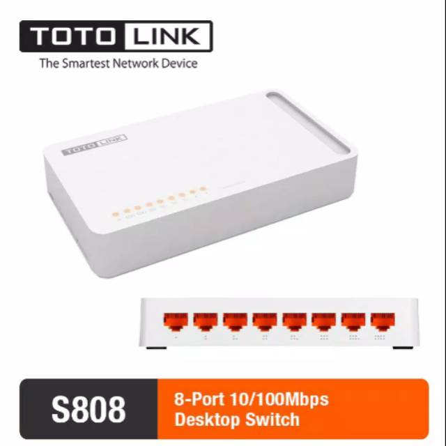 Totolink S808 switch 8port 100Mbps S108 SF-1008D (8PIN BISA POE)