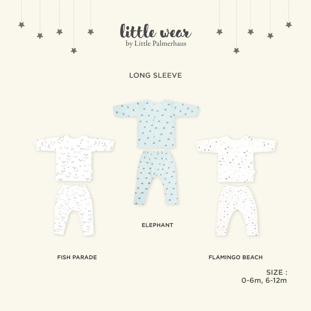 Little Palmerhaus - Stelan Panjang Little Wear SHOULDER LONG  Oblong Panjang  (Piyama/Setelan Bayi) By Lidyamomnbaby