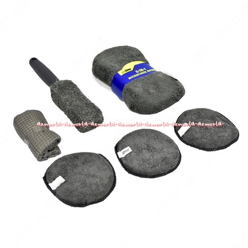 Proclean Set Spons Pembersih 6pcs Alat Spons Pembersih Mobil Grey Abu Proclean 4in1 Microfiber Sport Foam Busa Untuk Membersihkan Mencuci Mobil Sponge Spon Grey Abu Abu Pro Clean