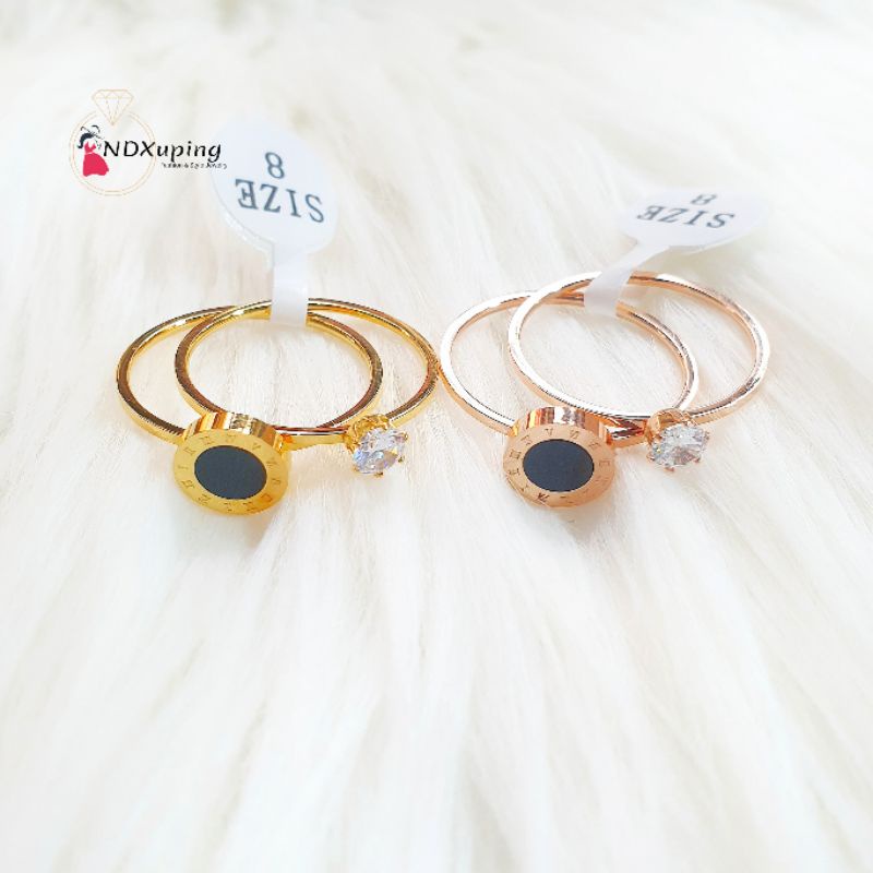 Cincin Mata Hitam 2 in 1 Titanium 21012201