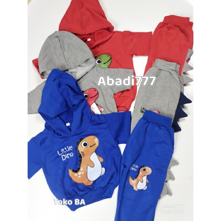 Stelan Hodie Anak Motif Dinosaurus Setelan Joger Anak Anak laki laki dan Perempuan terlaris