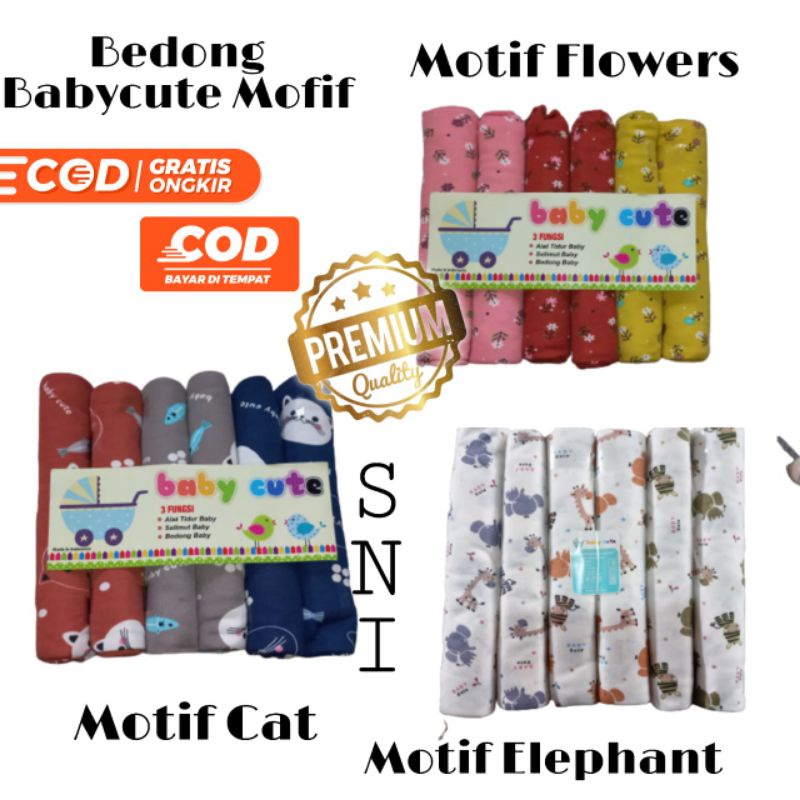 Bedong kaos Baby Cute Premium motif 6 pcs SNI Promo 9.9