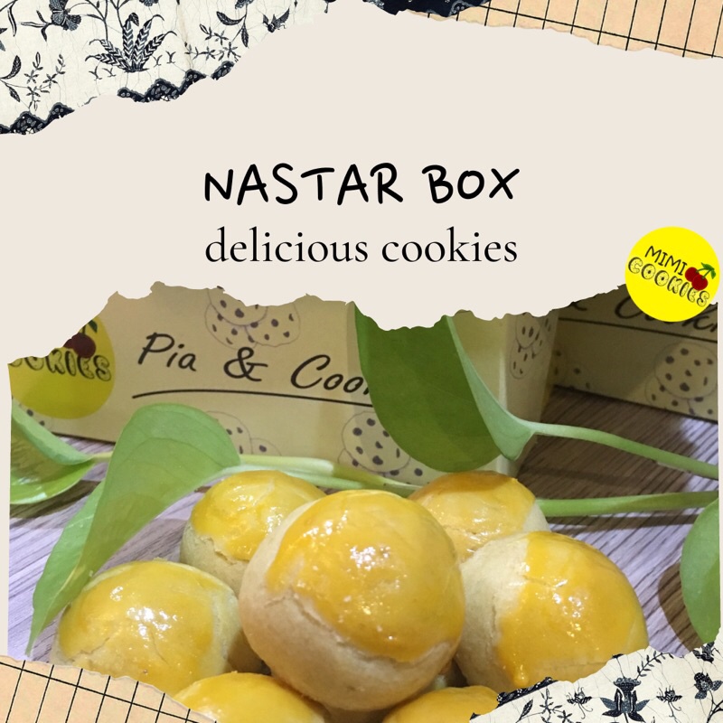 

Kue Kering NASTAR Nanas Premium Butter Cookies Kemasan Box 250gr isi 12pcs Kue Lebaran Cookies Box Hampers