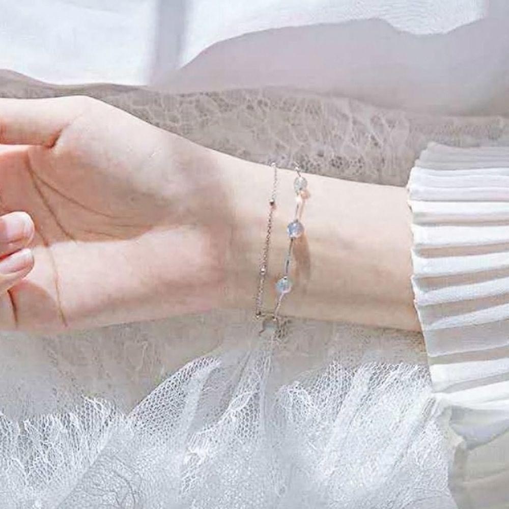 NEEDWAY Wanita Gelang Lucu Peri Perhiasan Hadiah Penyembuhan Tembaga Dekorasi Moonstone Tangan Rings