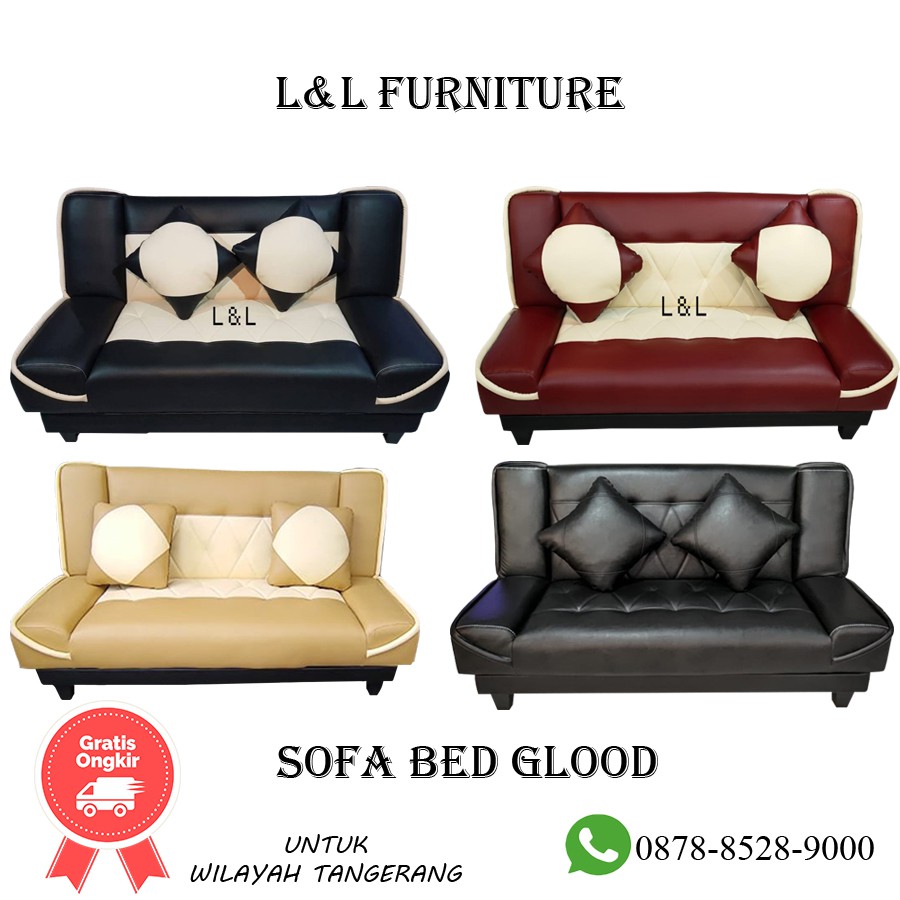 GLOOD - Sofa Bed Minimalis, Sofa Bed Bahan Oscar Murah, Sofa Ruang Keluarga &amp; Tamu