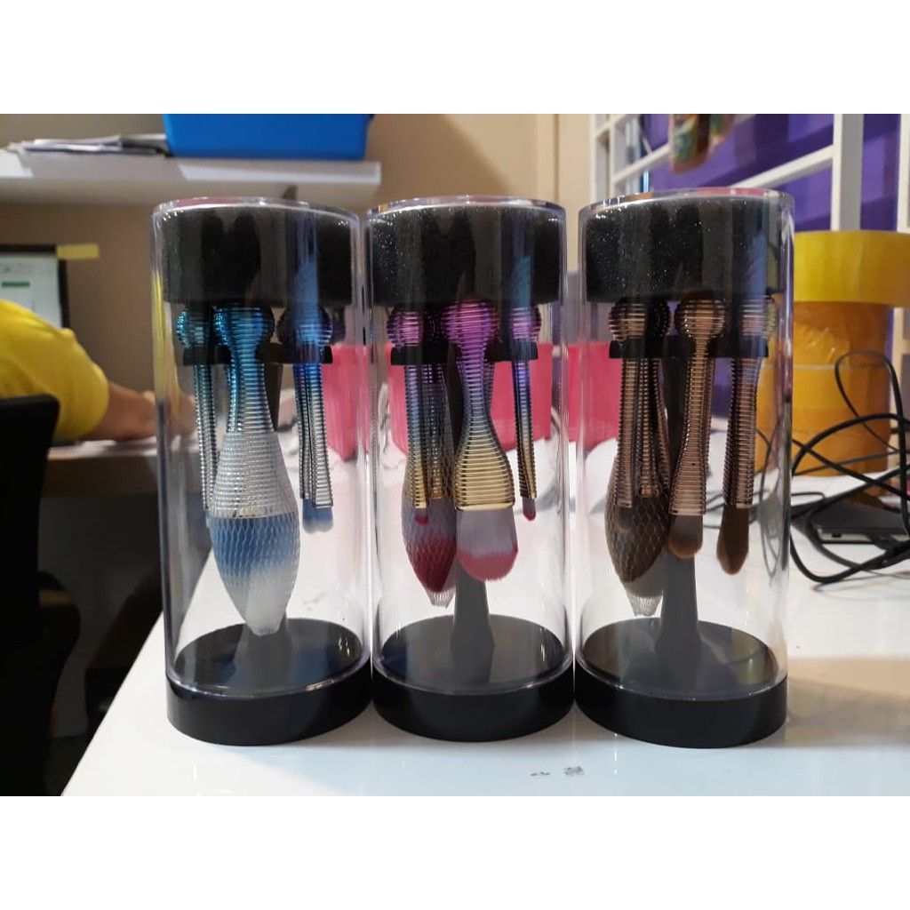 (BOW) Brush Makeup 5 Pcs Kosmetik Set