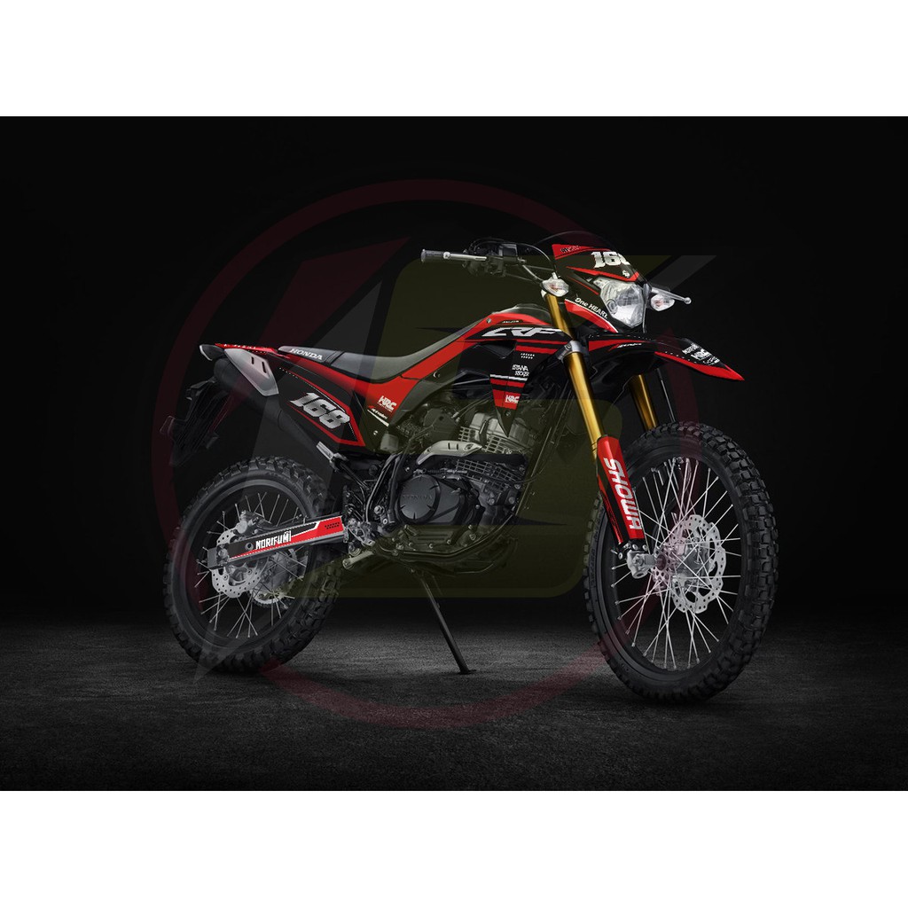 DECAL CRF SIMPEL KEREN MERAH HITAM