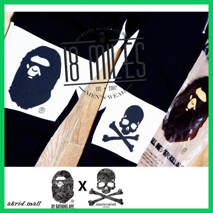 Reggojreggoj- Celana Jogger A Bathing Ape X Mastermind Japan Mirror Quality Full Tag - Hitam, M