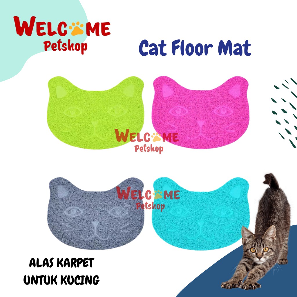 Cat Floor Mat / Karpet Motif Kucing Anti Slip Licin Alas Tidur