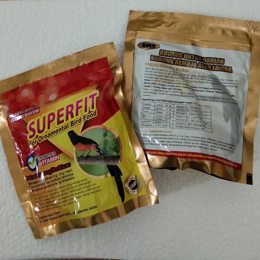 SUPERFIT GOLD pakan voor SUPER FIT GOLD khusus harian burung remaja/lomba