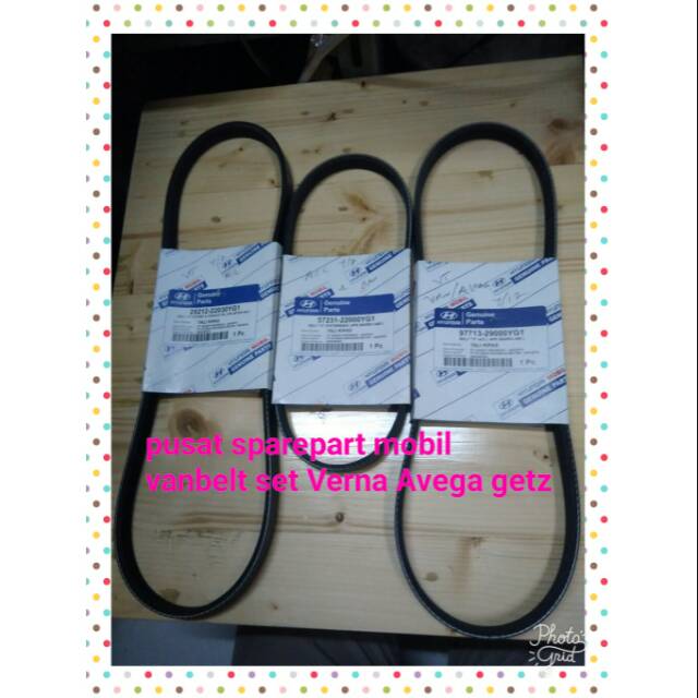 Van belt set hyundai Verna Avega getz tali kipas hyundai