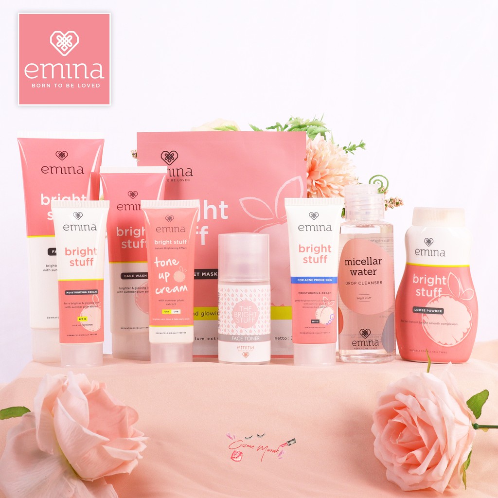 EMINA Bright Stuff Series dan Acne Prone | Moisturizing Cream Toner Face Wash Tone Up Mask Serum-4