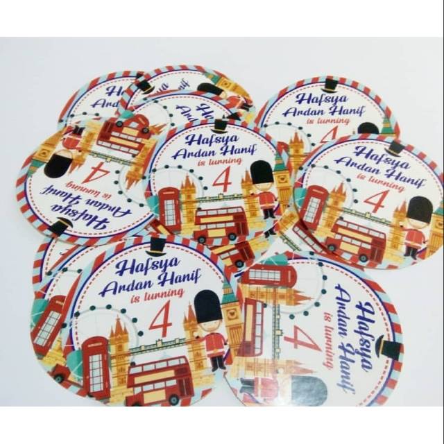 

Stiker ulang tahun bulat untuk kotak nasi