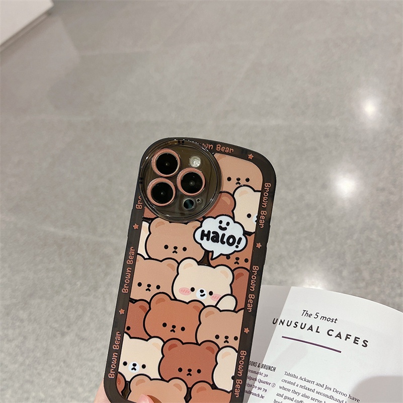 Soft Case Bumper Tebal Shockproof Motif Kartun Beruang Untuk Huawei Y9 Prime 2019 Nova 9 8 7i 7 Se Pro Nova 5T Y7P Y6P Mate 40 30 Pro P40 P30 Pro