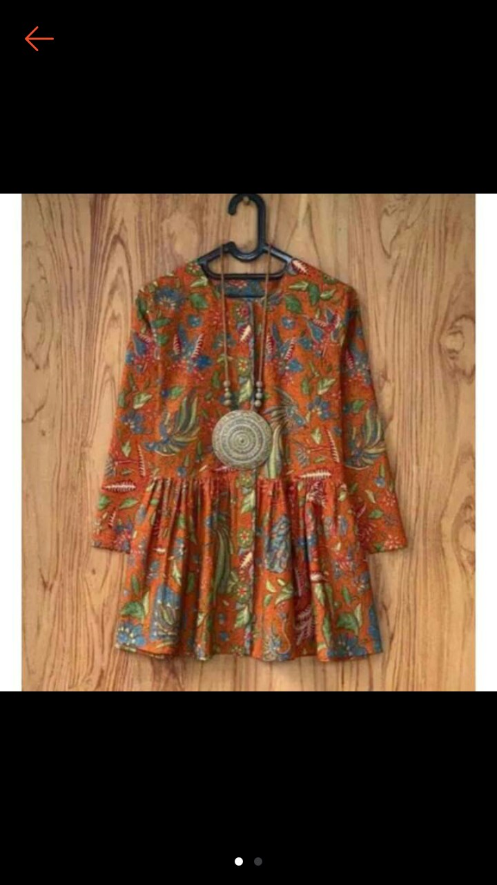 Bluse Batik Kerja Wanita Atasan Batik Wanita Motif 3 Negeri