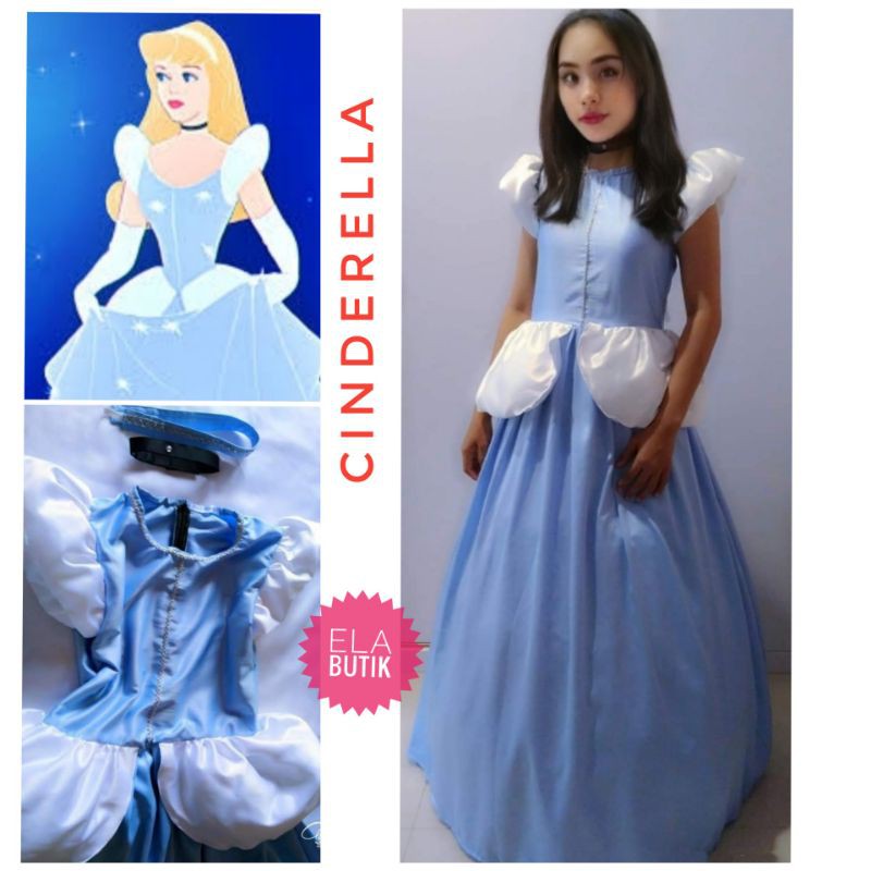 Kostum cinderella-dewasa-kostum princess-halloween