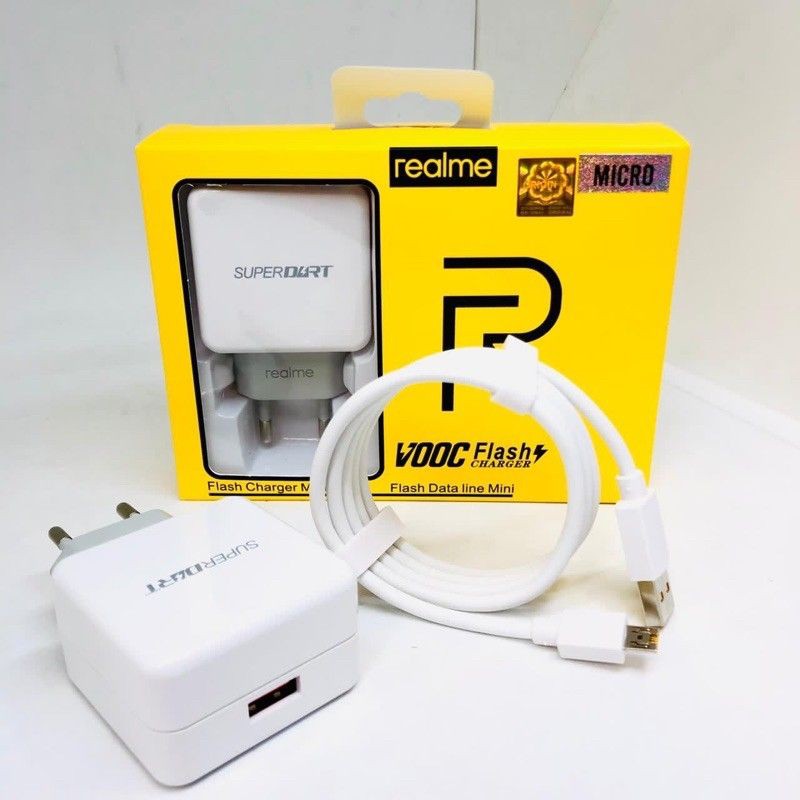 TRAVEL CHARGER REALME USB MICRO VOOC FLASH CHARGING CASAN REALME SUPERDART FOR USB ANDROID MICRO