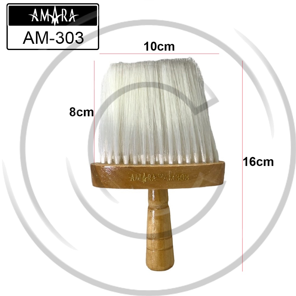 AMARA / BRUSH-AM-303 / Body Scrub Brush / Kuas Sikat Badan Pegangan Kayu Ukuran Besar 16cm - CO