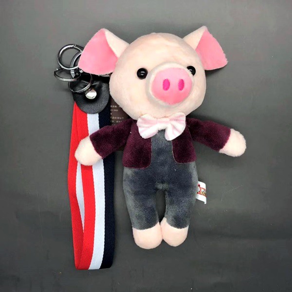 Gantungan Kunci Bludru Boneka Babi Piggy Pig Couple Keychain