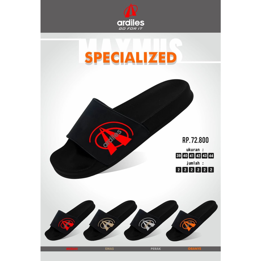 SANDAL SLIDE ARDILES MAXMUS PRODUKTIF // CLARK // ECOSPORT // SPESIALIZED // SENDAL SELOP PRIA WANITA UKURAN 39 40 41 42 43 44