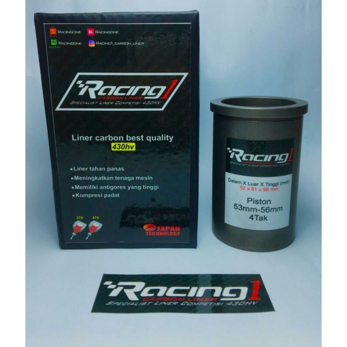 liner boring liner full carbon Racing one piston 53-56