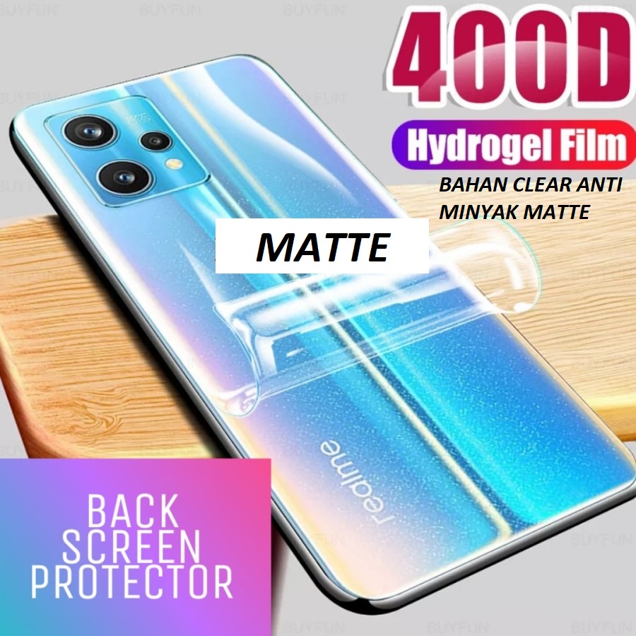 FULL SET REALME C53 C55 10 10 PRO 5G 10 PRO+ 9i 9 9 PRO 9 PRO+ 3 3 PRO ANTI GORES HYDROGEL MATTE FULL BODY ANTI MINYAK DEPAN DAN BELAKANG SCREEN GUARD DAN PELINDUNG BELAKANG ANTI JAMUR JELL REALME 9 PRO PLUS REALME 9 PRO + 10 PRO PLUS