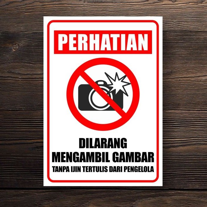 

Sticker Waterproof Dilarang Memotret