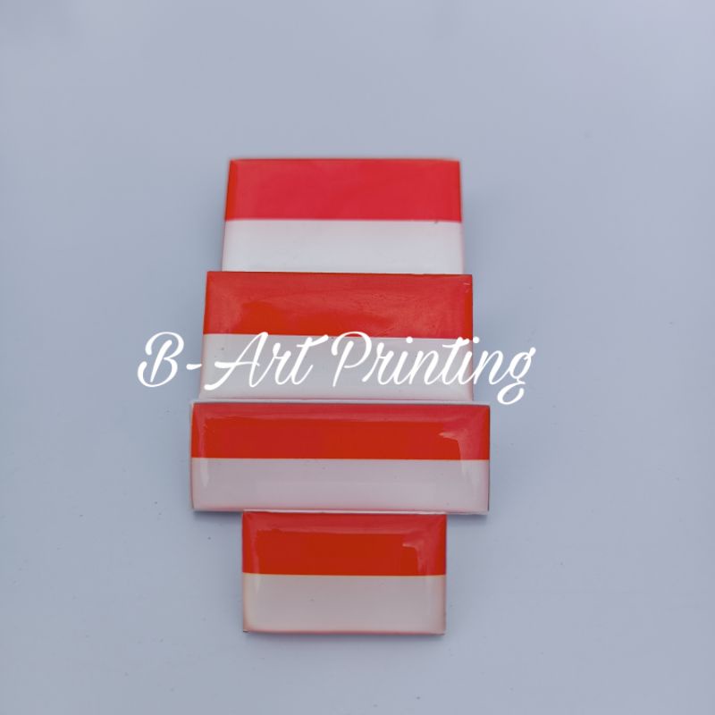 Pin bendera merah putih pin merah putih bahan akrilik peniti resin glass