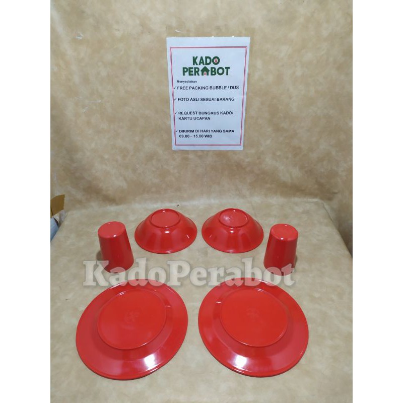 piring mangkok set- piring couple set- piring mangkok warna  2 set