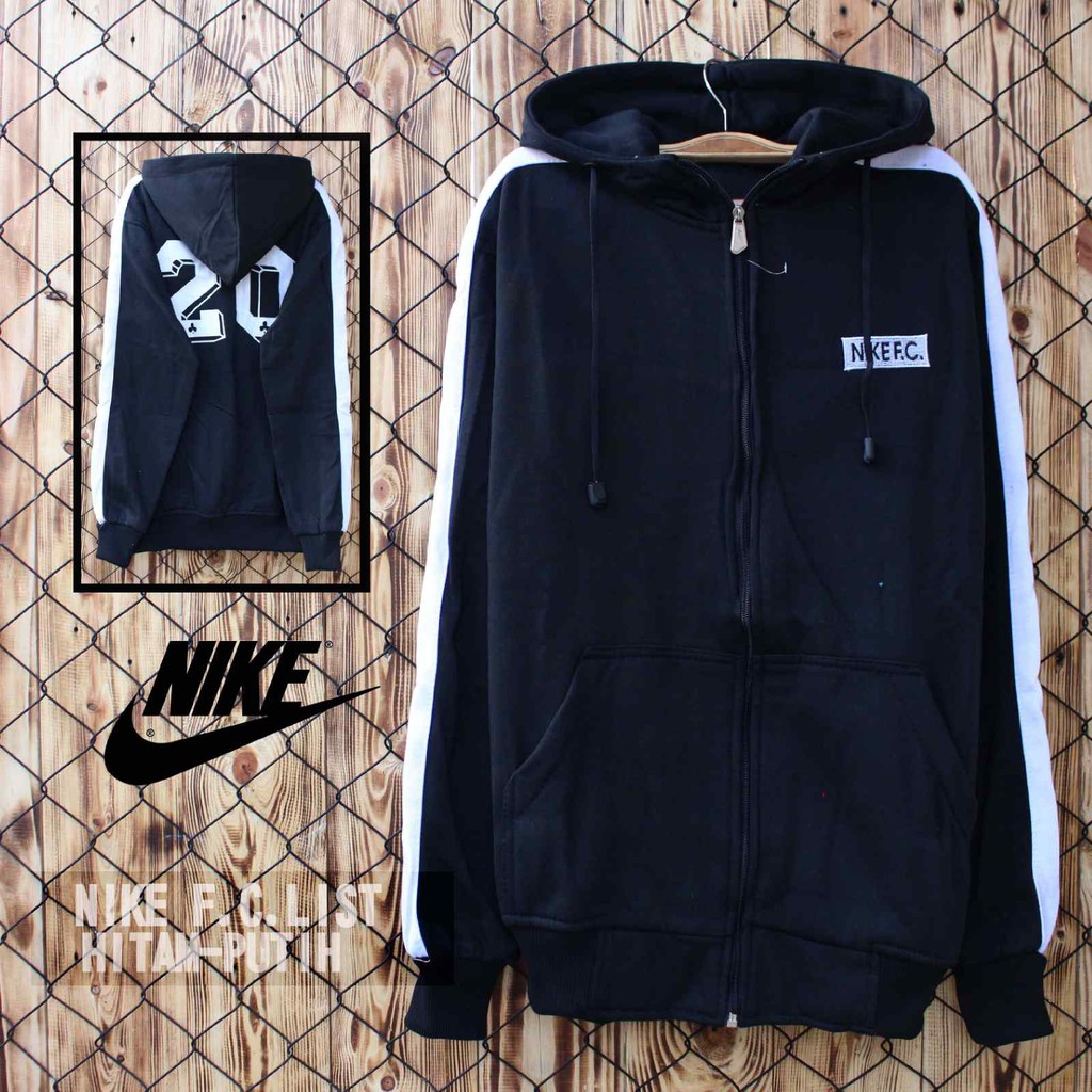 Promo Jaket nike fc list putih S-S1-072