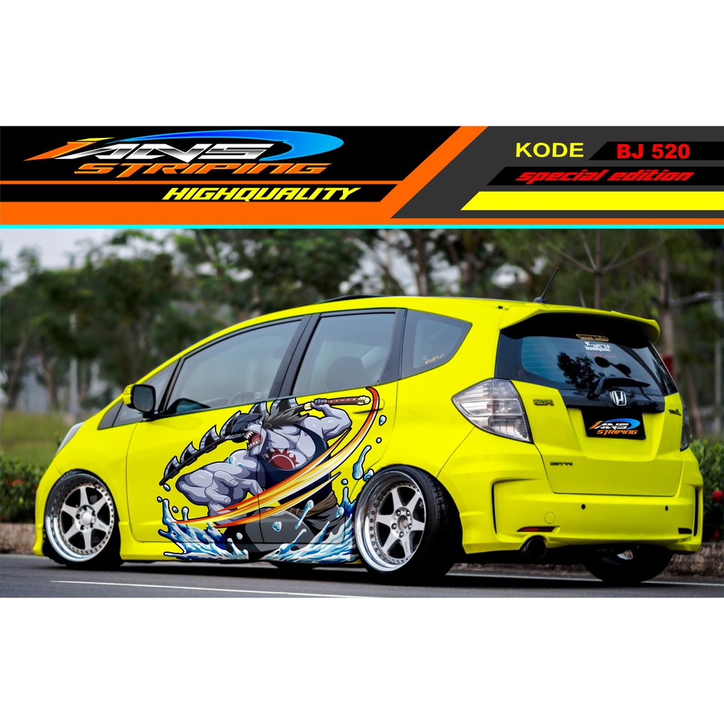 STICKER DECAL HONDA JAZZ BRIO AVANZA SIGRA YARIS / STIKER ANIMASI MOBIL KEREN / DECAL STICKER MOBIL