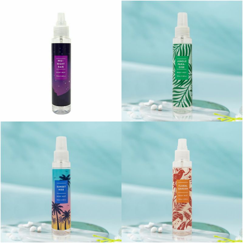 MINISO BODY MIST 100ml BODY SPRAY parfum fragrance body spray sunset kiss floral Garden midnight rai