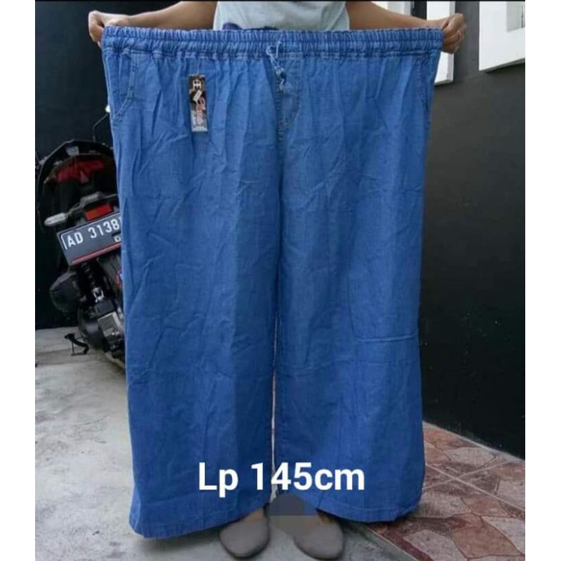 CELANA KULOT JEANS POLOS XL dan JUMBO XXL