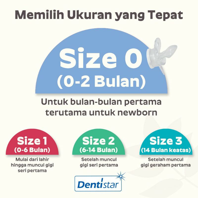 Empeng Dentistar Pacifier Size 0 (0-2 Bulan)