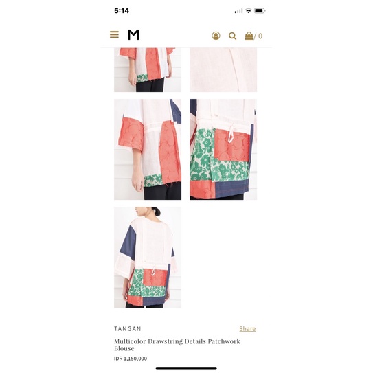tangan whim official patchwork blouse