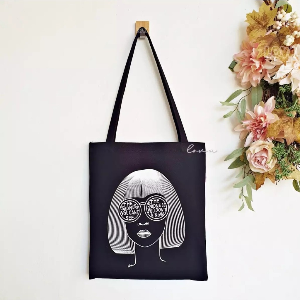 TAS TOTE BAG THE SADNES Shopee Indonesia