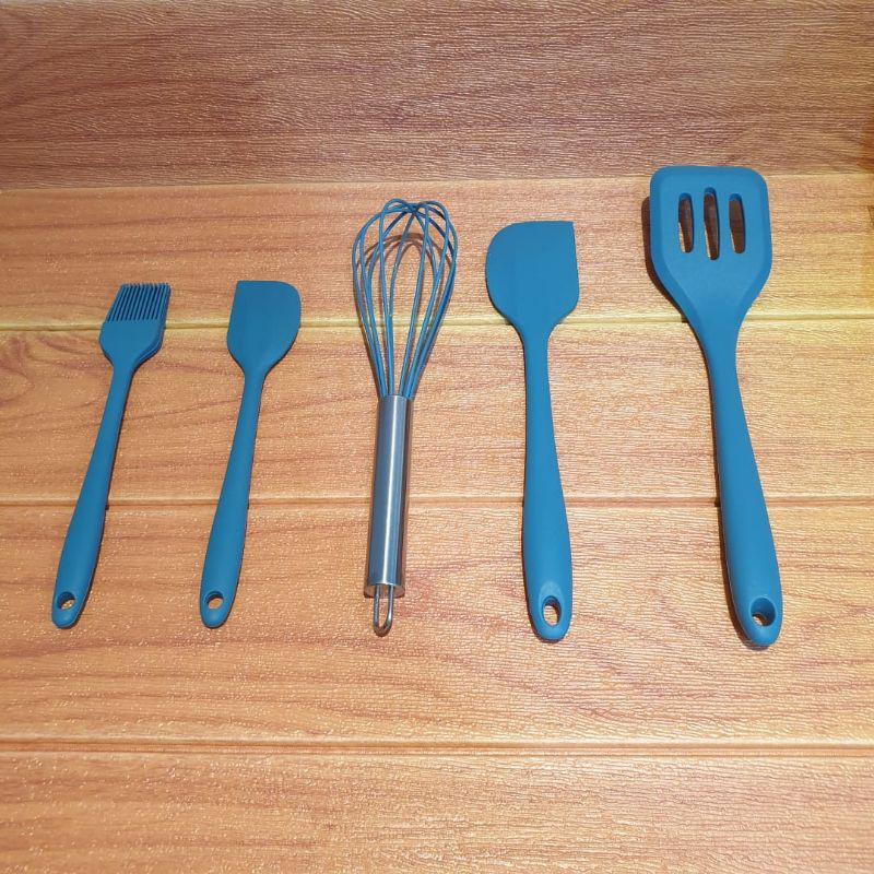 Spatula Sillicon Set isi 5pc / Spatula Set Murah / Easy Baking isi 5pc / Perlengakapan Kue